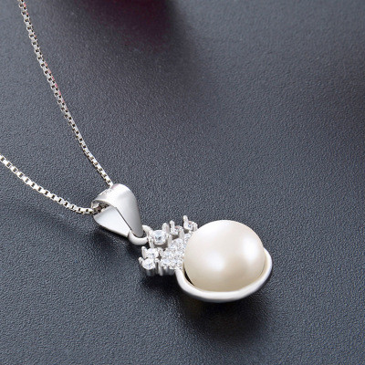 The Pearl Design 925 Sterling Silver Necklace - Click Image to Close